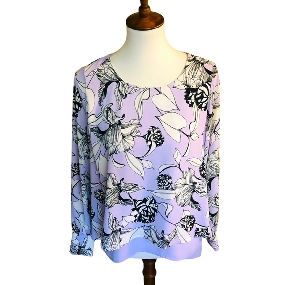 Pastel Layered Dress Blouse Top - Picture 7 of 10